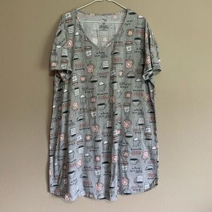 Secret Treasures Coffee Sleep Shirt Size 2X/3X